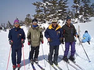 志賀高原でスキー